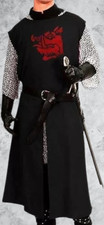 Túnica medieval cavaleiro preto Monty Python fantasia de algodão SCA LARP gambeson comprar usado  Enviando para Brazil