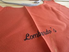 Avental vintage Lombardo's Restaurant refeição adulto babador para jaqueta, usado comprar usado  Enviando para Brazil