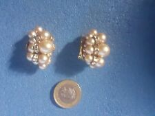 Diamond pearl earrings for sale  EDINBURGH