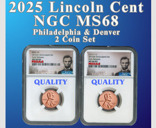 2025 P & D Lincoln Shield centavo 2 moedas NGC MS68 Business Strike pré-venda!! comprar usado  Enviando para Brazil
