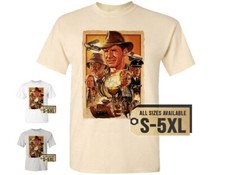 Indiana Jones and the Last Crusade V2 Film T SHIRT Biała naturalna koszula S - 5XL, używany na sprzedaż  PL