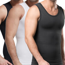 Camiseta masculina modeladora corporal fina sem costura colete corretor de postura compressão abdômen comprar usado  Enviando para Brazil