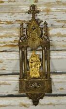 Lindo altar de viagem religioso francês antigo de bronze, Virgem Maria e Menino Jesus comprar usado  Enviando para Brazil