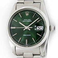 Vintage Rolex Oyster Date Precisão Sunburst Verde Pulseira Original 34mm Relógio 6694 comprar usado  Enviando para Brazil