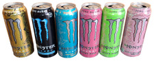 MONSTER ENERGY ZERO AÇÚCAR Lata Coleção Bebida Energética Lata Vazia X 6 Latas UE comprar usado  Enviando para Brazil