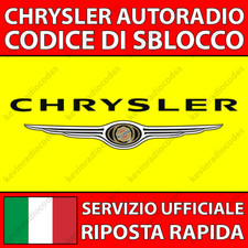 Chrysler radio codice usato  Roma