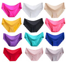 Calcinha feminina de seda gelo sem costura lingerie lisa cueca hipster ♢ comprar usado  Enviando para Brazil