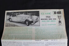 Mercedes Benz 500K 1934 Classic Jo-Han 1/25 english language Prospekt Brochure comprar usado  Enviando para Brazil