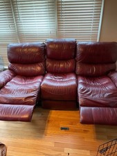 Leather sofa double for sale  Greensboro