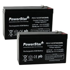 Usado, Pacote com 2 - Bateria 12V 7Ah substitui, bateria 6-DW-7 - Garantia de 2 anos incluída comprar usado  Enviando para Brazil