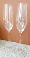 Crystal champagne flutes for sale  STRATHPEFFER