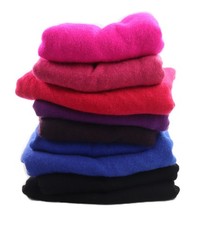Lote 9 Suéteres 100% Cashmere Rosa Roxo Azul Artesãos Cortadores Upcycle FLAWS, usado comprar usado  Enviando para Brazil