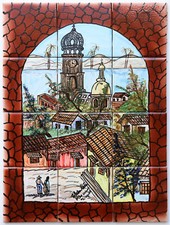 Pintura mexicana em mosaico de azulejo cerâmico Talavera 12 peças, pintada à mão pelo artista Mata comprar usado  Enviando para Brazil
