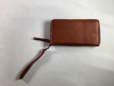 Bolsa carteira feminina Embrazio couro marrom Wendy Wristlet NOVA comprar usado  Enviando para Brazil