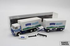 Herpa Scania 142 V8 Kofferhängerzug "CEMA Molkerei Augsburg" 1:87 /H21973 comprar usado  Enviando para Brazil