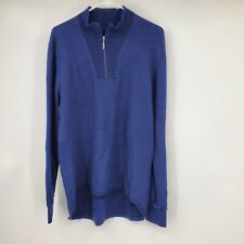 Pulôver masculino Ullfrotte forro térmico mistura de lã merino 1/4 zíper suéter grande, usado comprar usado  Enviando para Brazil