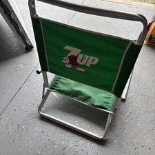 Cadeira dobrável de gramado de praia com logotipo verde 7 para cima moldura de alumínio limão refrigerante vintage (s) comprar usado  Enviando para Brazil