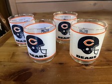 CHICAGO BEARS NFL VINTAGE MOBIL ÓLEO BARWARE VIDRO FOSCO Copo de uísque comprar usado  Enviando para Brazil