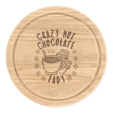 Loco Chocolate Caliente Mujer Stars Redondo Cortar Queso Tabla Madres Mamá Día, usado comprar usado  Enviando para Brazil