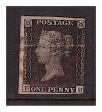 Placa preta SG2 1d Penny 5 letras de canto D-D. Três margens, cruz vermelha de Malta. comprar usado Placa preta SG2 1d Penny 5 letras de canto D-D. Três margens, cruz vermelha de Malta. comprar usado  Enviando para Brazil