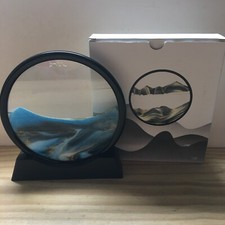 Quadro de areia em movimento arte pintura em areia vidro paisagem de areia 3D em exibição fluindo com caixa, usado comprar usado  Enviando para Brazil