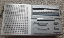 Rádio portátil AM FM design de som antigo com alça modelo 2132 prata testado funciona comprar usado  Enviando para Brazil