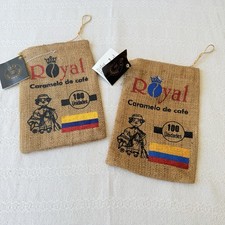 Conjunto de 2 sacos de estopa de café colombianos vintage | Decoração de café | Royal Caramelo de Café comprar usado Conjunto de 2 sacos de estopa de café colombianos vintage | Decoração de café | Royal Caramelo de Café comprar usado  Enviando para Brazil