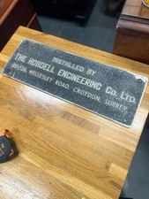 Vintage engineering nameplate for sale Vintage engineering nameplate for sale  GLASGOW