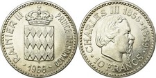 Monaco silber francs gebraucht kaufen  Spenge