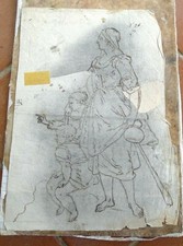 Antico disegno preparatorio usato  Cremona