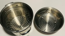 Coador/cesta vaporizadora de panela de aço inoxidável Tramontina prata comida culinária  comprar usado  Enviando para Brazil