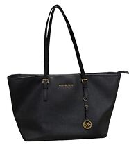 Bolsa tote de viagem Michael Kors preta couro saffiano jet set grande comprar usado  Enviando para Brazil