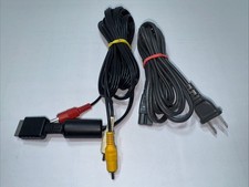 Usado, Conjunto oficial de cabo e cabo de alimentação original do fabricante Sony PlayStation One PS1 AV comprar usado  Enviando para Brazil