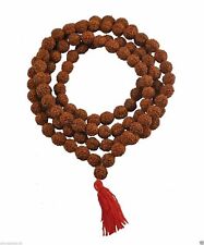 Rudraksha Mala 8mm Contas 108+1 Contas Japa/Mala Rosário RELIGIOSO 100% Natural comprar usado  Enviando para Brazil