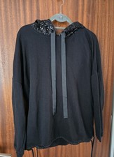 Hoodie schwarz pailettenkapuze gebraucht kaufen  Uffing