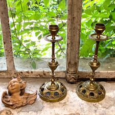 Ancien paire bougeoirs d'occasion  Essey-lès-Nancy