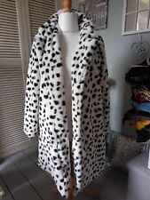 white leopard faux fur coat for sale  STONEHOUSE