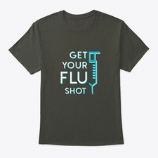 Camiseta Get Your Nurse Flu Shot feita nos EUA tamanho P a 5XL comprar usado  Enviando para Brazil
