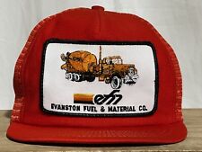 Chapéu caminhoneiro vintage Evanston Fuel & Materials Co. SnapBack. Feito nos EUA. comprar usado  Enviando para Brazil