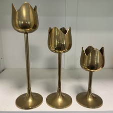 brass tulip set 3 for sale  La Porte
