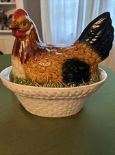 Olfaire majolica hen for sale  Tallahassee