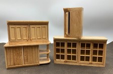 Gabinetes de cocina colgantes de roble 1:12 raros de colección para casa de muñecas segunda mano  Embacar hacia Mexico