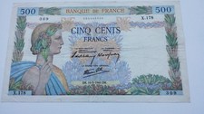 Banconota 500 franchi usato  Genova