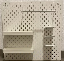 IKEA SKÅDIS Pegboard, biała, 76x56 cm z akcesoriami na sprzedaż  Wysyłka do Poland