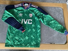 Camisa de futebol Arsenal GK 1990/92 infantil L adulto XS-S Adidas goleiro F51 comprar usado  Enviando para Brazil