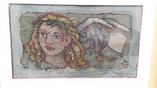 Tableau huile sablé d'occasion  Paris I