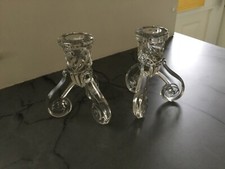 Pair glass candle for sale  LEEDS