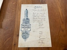 Menu ancien 1935 d'occasion  Issoudun