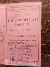 Biglietto 1939 ferrovie usato  Villa Santo Stefano