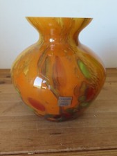 Vase orange cristallerie d'occasion  Livron-sur-Drôme